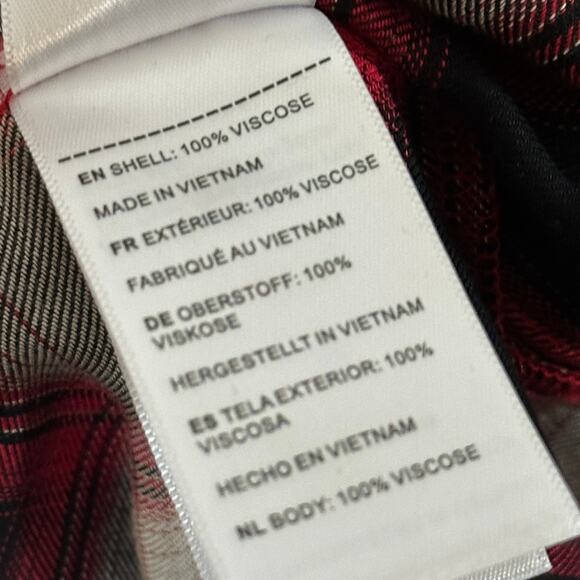 Untuckit Plaid Rachel Wrap Dress Red‎ & Black Plaid Womans 6 - Picture 10 of 14